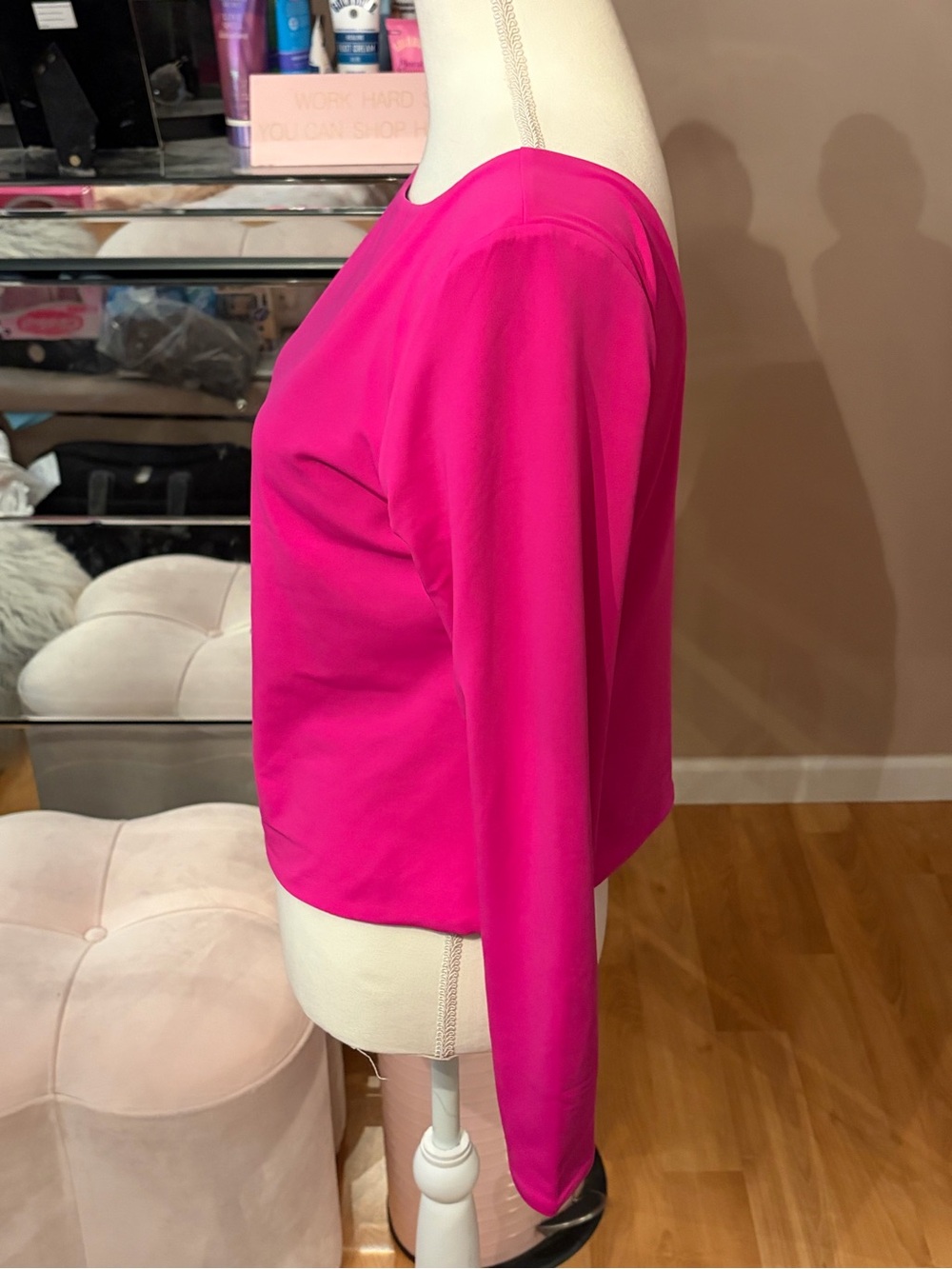 Express Pink and Purple Body Contour High Compression Reversible Scoop Neck Sz L - Picture 11 of 13